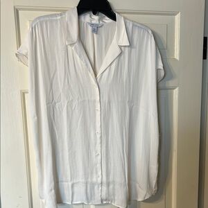 Off White Button-Up Blouse